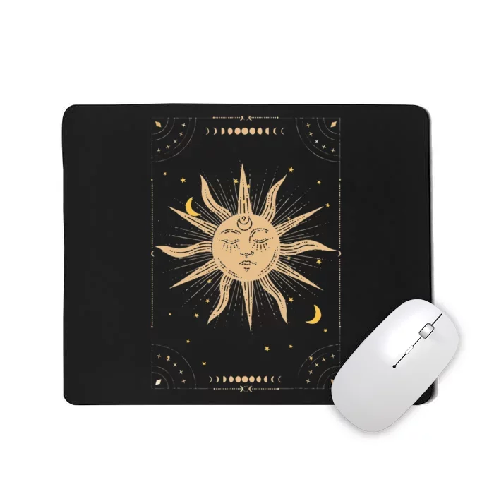 Dark Academia Aesthetic Light Academia Sun And Moon Tarot Mousepad