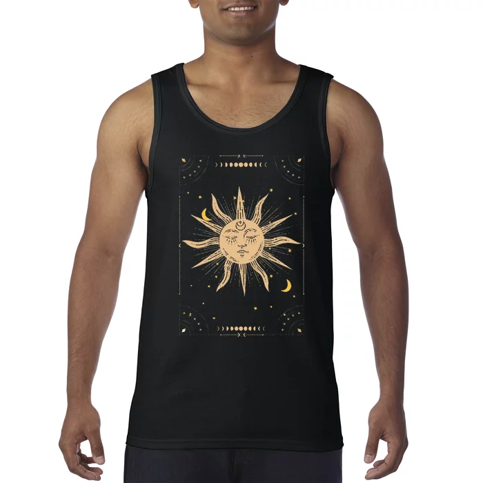 Dark Academia Aesthetic Light Academia Sun And Moon Tarot Tank Top