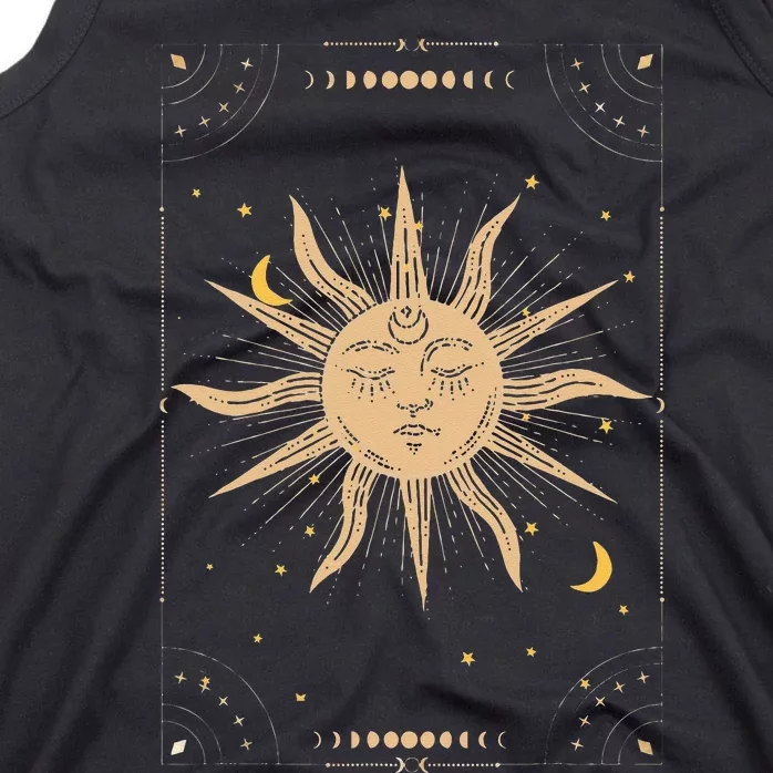 Dark Academia Aesthetic Light Academia Sun And Moon Tarot Tank Top