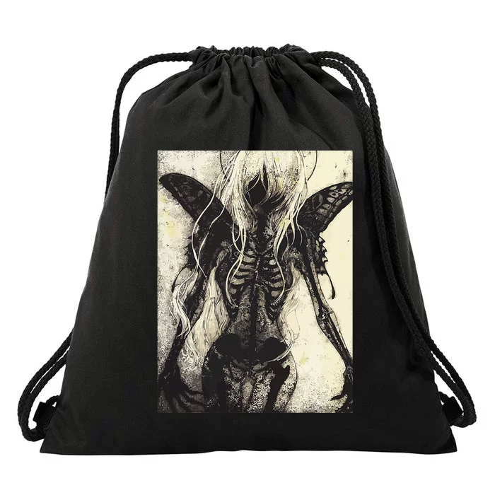 Dark Art Aesthetic Grunge Clothes Fairycore Gothic Horror Drawstring Bag