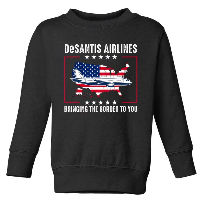 DeSantis Airlines American US Flag Toddler Sweatshirt