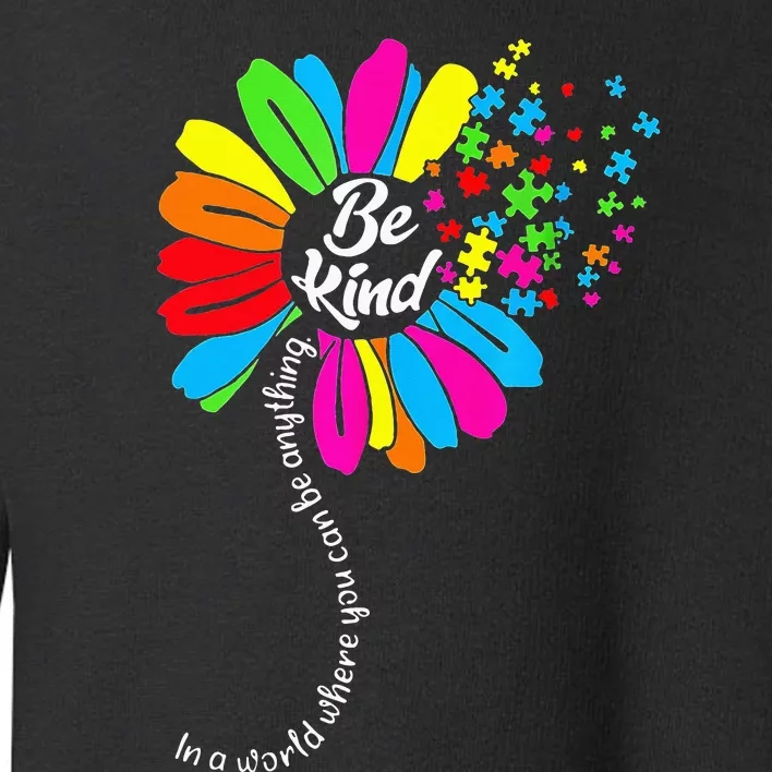 Dandelion Autism Awareness Be Kind Puzzle Mom Support Toddler Sweatshirt