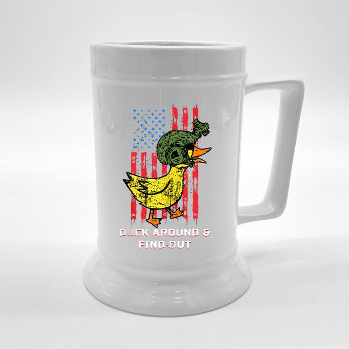 Duck Around And Find Out Front & Back Beer Stein