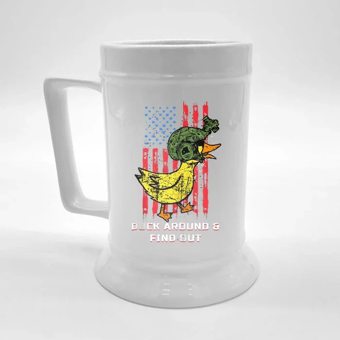 Duck Around And Find Out Front & Back Beer Stein