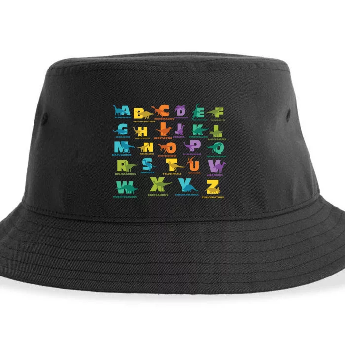 Dinosaurs Alphabet ABC Dino Identification Sustainable Bucket Hat