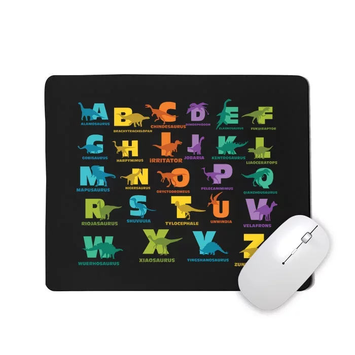 Dinosaurs Alphabet ABC Dino Identification Mousepad