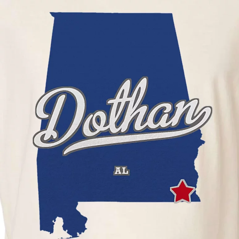 Dothan Alabama Al Map Garment-Dyed Women's Muscle Tee