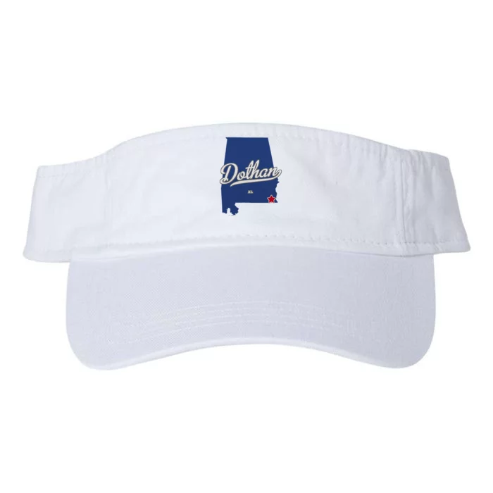 Dothan Alabama Al Map Valucap Bio-Washed Visor