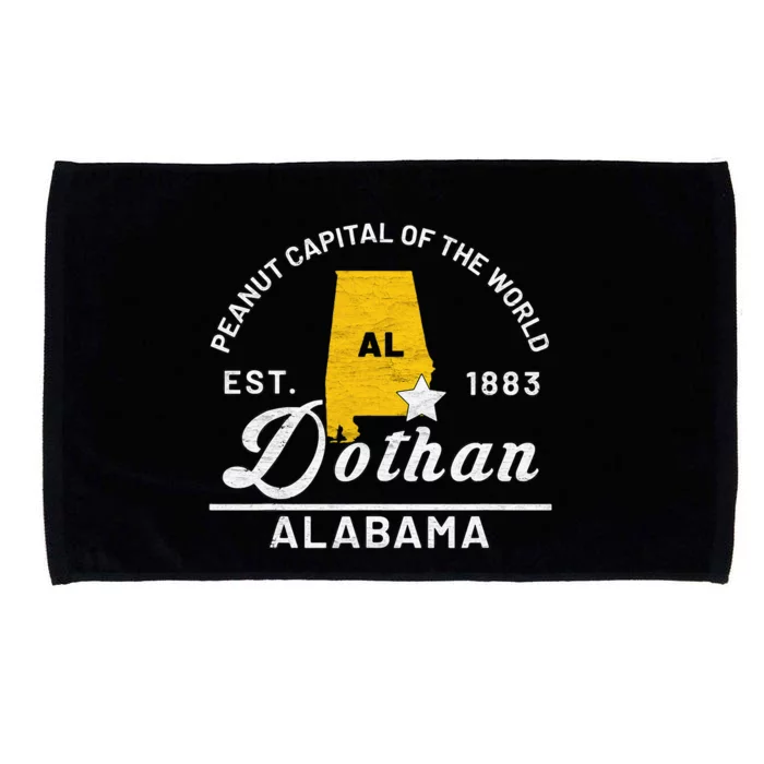 Dothan Alabama Al Vintage Peanut Capital Of The World Gift Microfiber Hand Towel