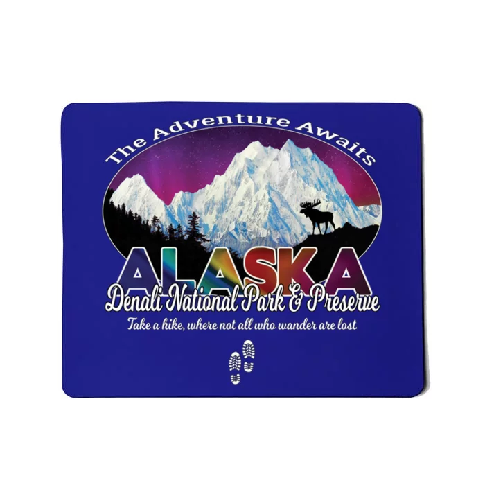 Denali Alaska Aurora Borealis National Park Hiker Souvenir Cute Gift Mousepad