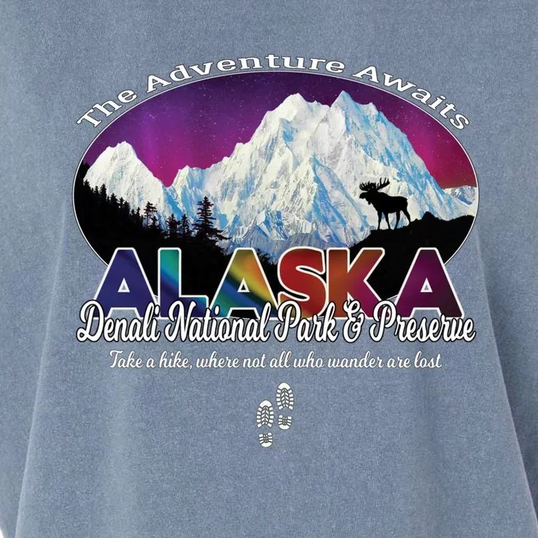 Denali Alaska Aurora Borealis National Park Hiker Souvenir Cute Gift Garment-Dyed Women's Muscle Tee