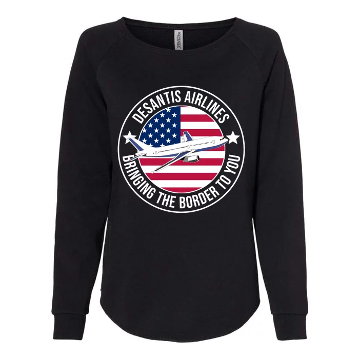 Desantis Airlines American Flag Political Womens California Wash Sweatshirt