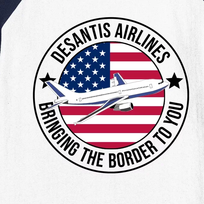 Desantis Airlines American Flag Political Baseball Sleeve Shirt