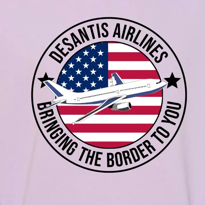 Desantis Airlines American Flag Political Garment-Dyed Sweatshirt