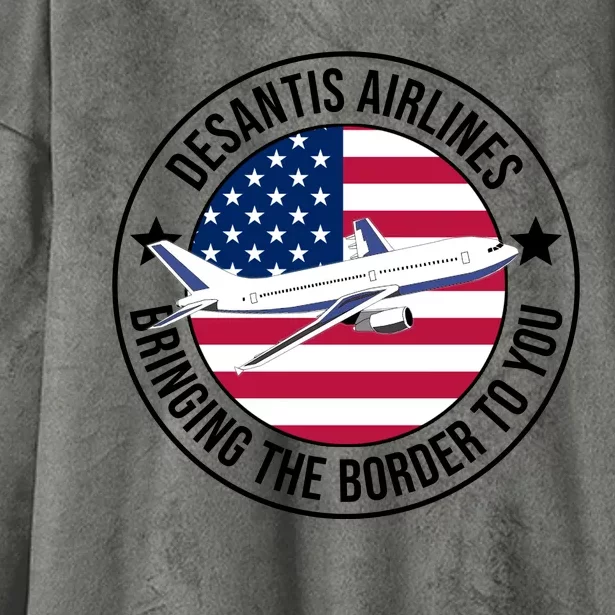 Desantis Airlines American Flag Political Hooded Wearable Blanket