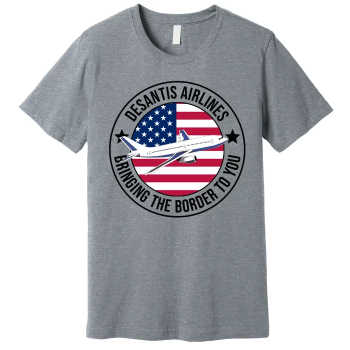 Desantis Airlines American Flag Political Premium T-Shirt