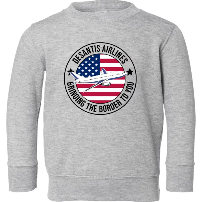 Desantis Airlines American Flag Political Toddler Sweatshirt