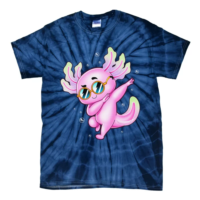 Dabbing Axolotl Ambystoma Mexicanum Mexican Walking Fish Tie-Dye T-Shirt