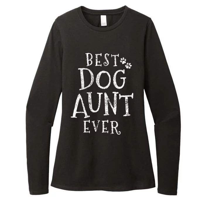 Dog Aunt Auntie Gift Womens CVC Long Sleeve Shirt