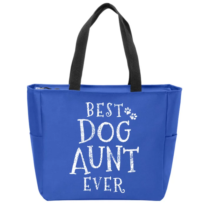 Dog Aunt Auntie Gift Zip Tote Bag