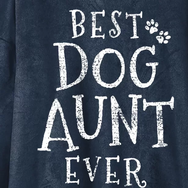 Dog Aunt Auntie Gift Hooded Wearable Blanket