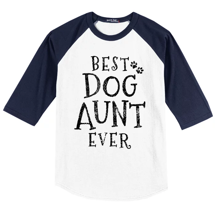 Dog Aunt Auntie Gift Baseball Sleeve Shirt