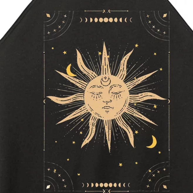 Dark Academia Aesthetic Light Academia Sun And Moon Tarot Women’s Perfect Tri Rocker Tank