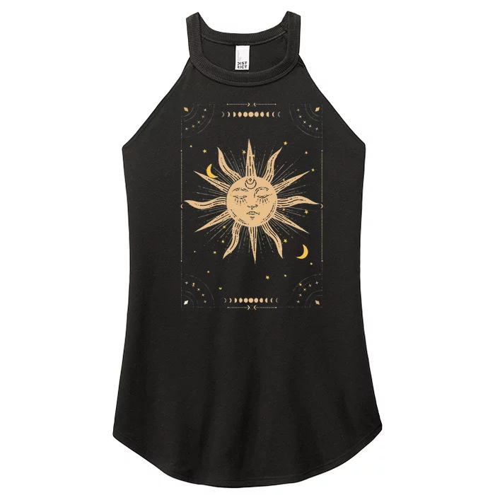 Dark Academia Aesthetic Light Academia Sun And Moon Tarot Women’s Perfect Tri Rocker Tank