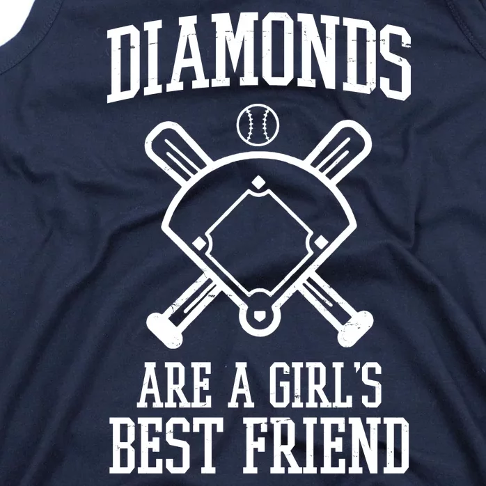 Diamonds Are A Girls Best Friend Funny Baseball Tank Top