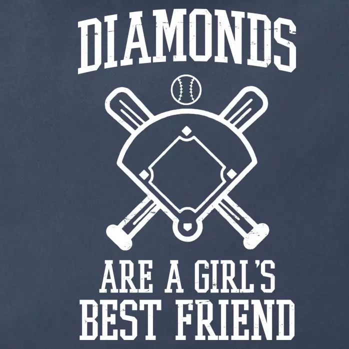 Diamonds Are A Girls Best Friend Funny Baseball Zip Tote Bag