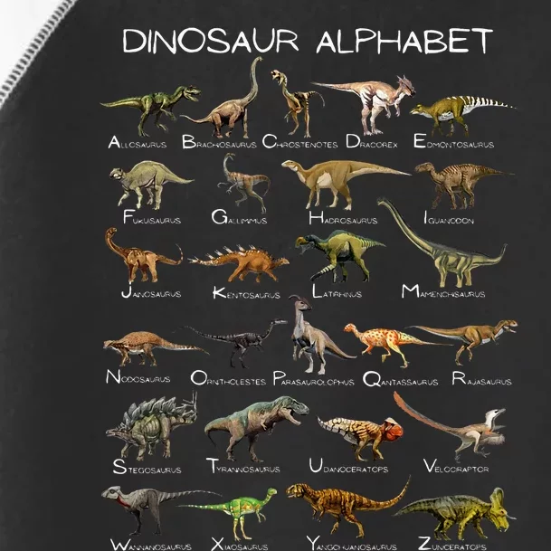 Dinosaur Alphabet Abc Dino Paleontology Educational Toddler Fine Jersey T-Shirt