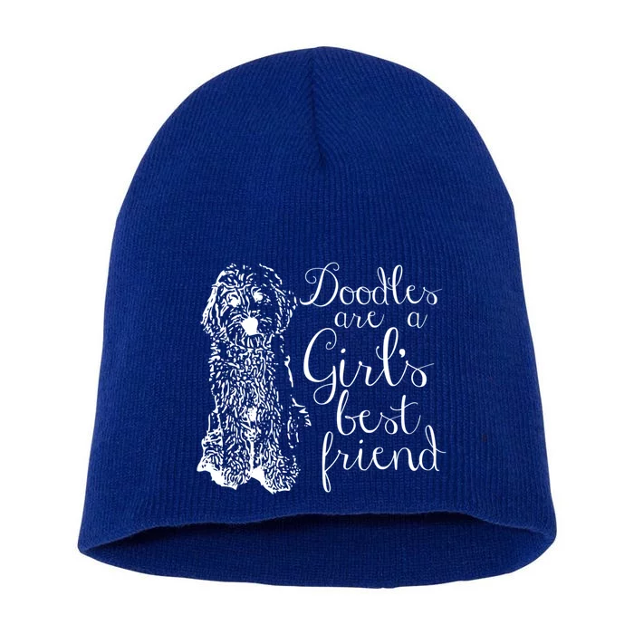 Doodles Are A S Best Friend Golden Labradoodle Gift Short Acrylic Beanie