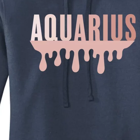 Dripping Astrology Aquarius Gift Women's Pullover Hoodie