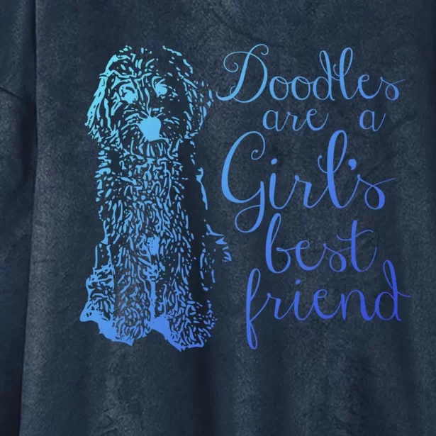 Doodles Are A S Best Friend Golden Labradoodle Gift Hooded Wearable Blanket