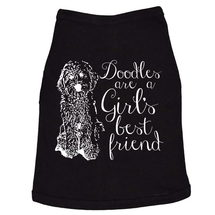 Doodles Are A Girl's Best Friend Golden Labradoodle Tshirt Doggie Tank