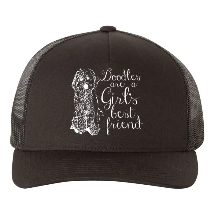 Doodles Are A Girl's Best Friend Golden Labradoodle Tshirt Yupoong Adult 5-Panel Trucker Hat