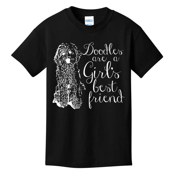 Doodles Are A Girl's Best Friend Golden Labradoodle Tshirt Kids T-Shirt