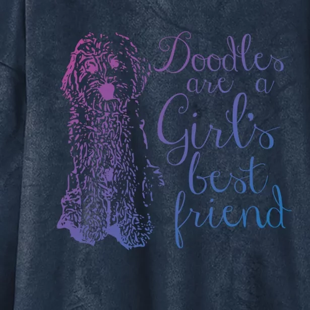 Doodles Are A S Best Friend Golden Labradoodle Gift Hooded Wearable Blanket