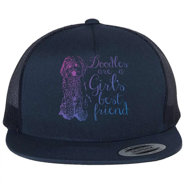 Doodles Are A S Best Friend Golden Labradoodle Gift Flat Bill Trucker Hat