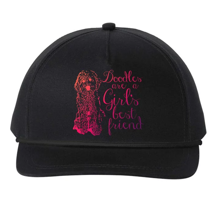 Doodles Are A S Best Friend Golden Labradoodle Gift Snapback Five-Panel Rope Hat