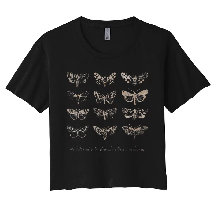 Dark Academia Aesthetic Cottagecore Goblincore Butterfly Women's Crop Top Tee