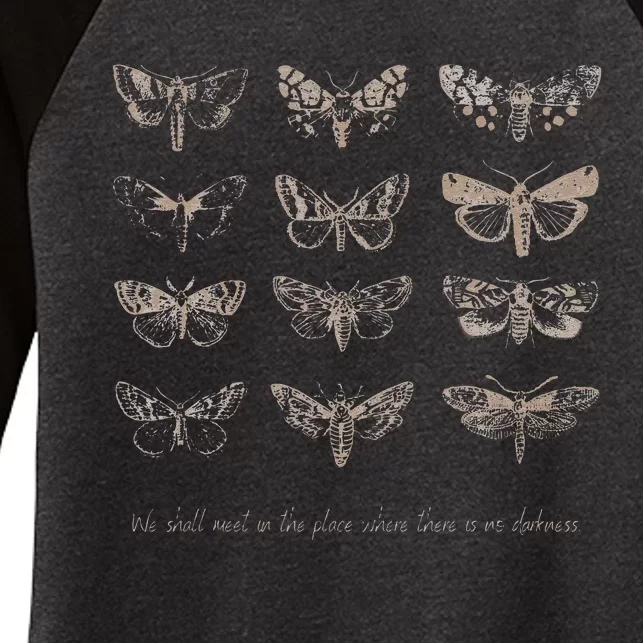 Dark Academia Aesthetic Cottagecore Goblincore Butterfly Women's Tri-Blend 3/4-Sleeve Raglan Shirt