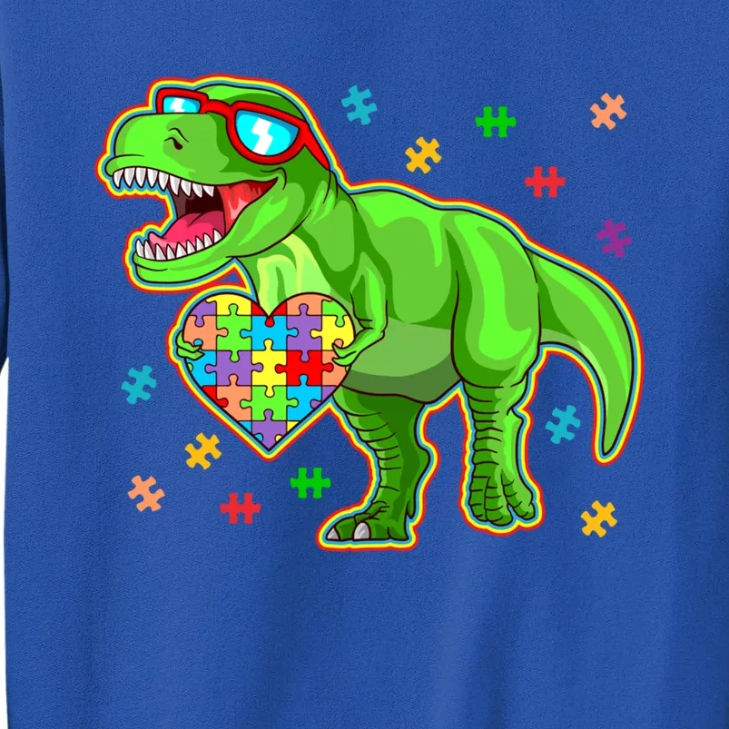 Dinosaur Autism Awareness Puzzle Piece Gift Sweatshirt