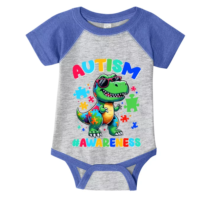 Dinosaur Autism Awareness Special Education Teacher Gift Infant Baby Jersey Bodysuit