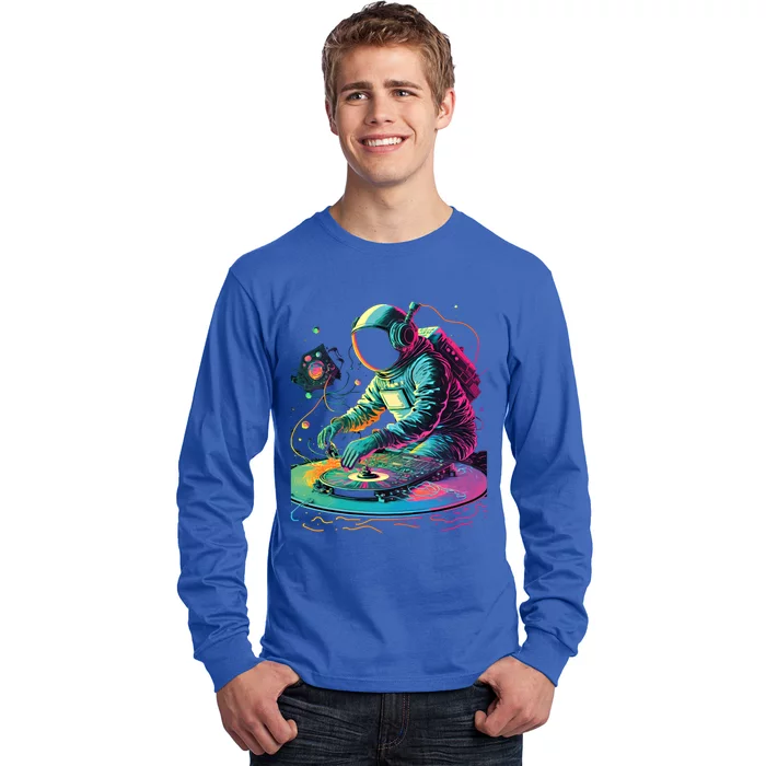 Dj Astronaut: And Teens Space Music Graphic Gift Long Sleeve Shirt