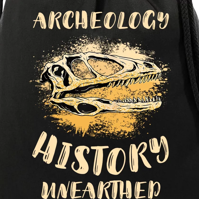 Digging Archeologist Archeology Drawstring Bag