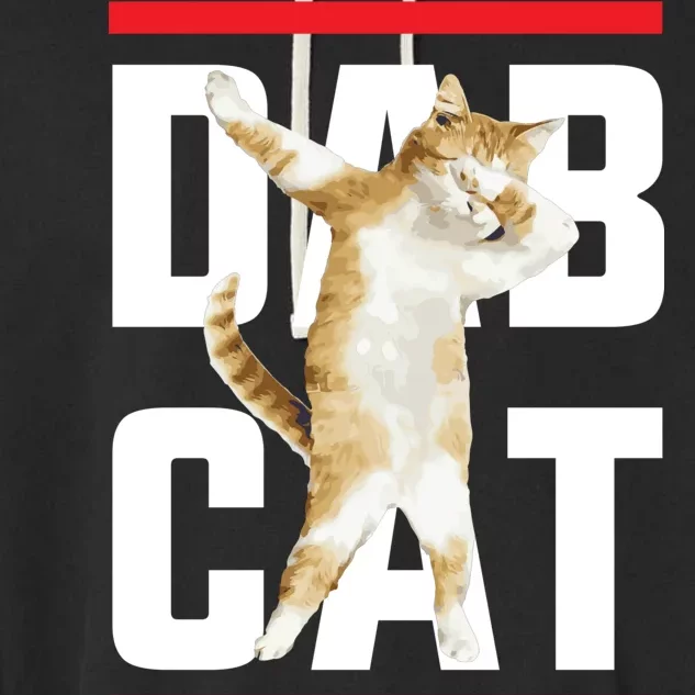 Dab Cat Dabbing Garment-Dyed Fleece Hoodie