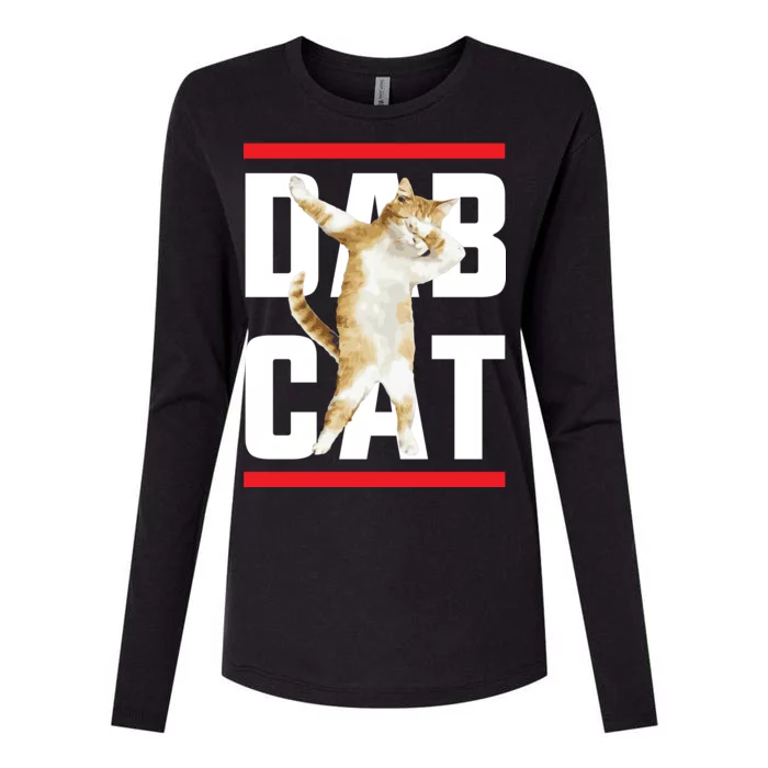 Dab Cat Dabbing Womens Cotton Relaxed Long Sleeve T-Shirt