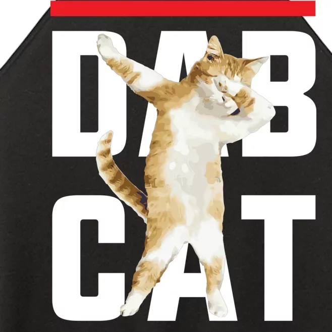 Dab Cat Dabbing Women’s Perfect Tri Rocker Tank