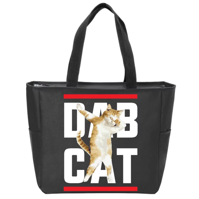 Dab Cat Dabbing Zip Tote Bag